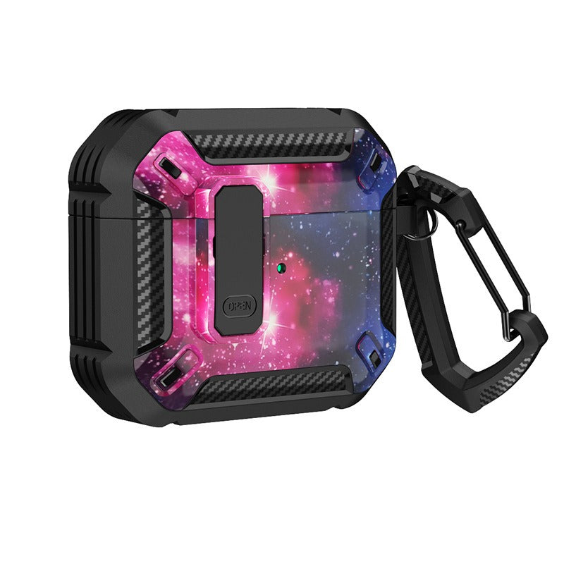 Patterned AirPods Protective Case with Carabiner