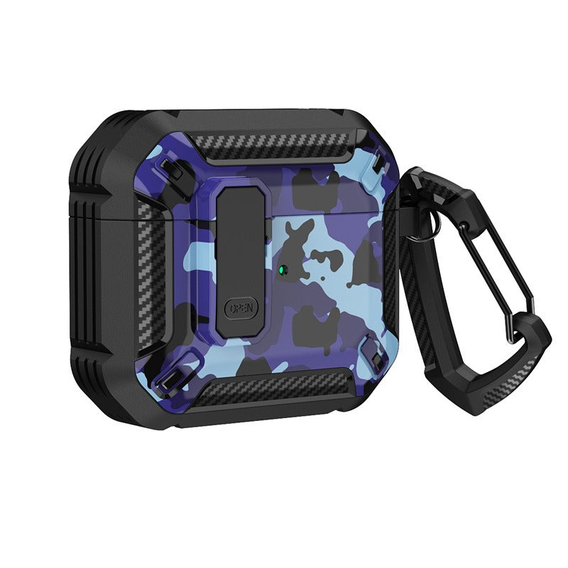 Patterned AirPods Protective Case with Carabiner