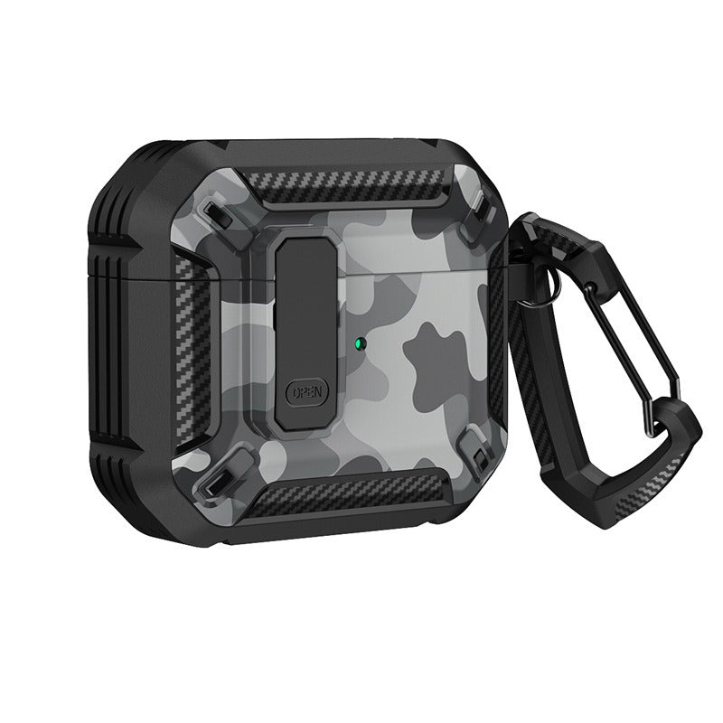 Patterned AirPods Protective Case with Carabiner