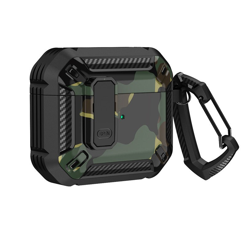 Patterned AirPods Protective Case with Carabiner
