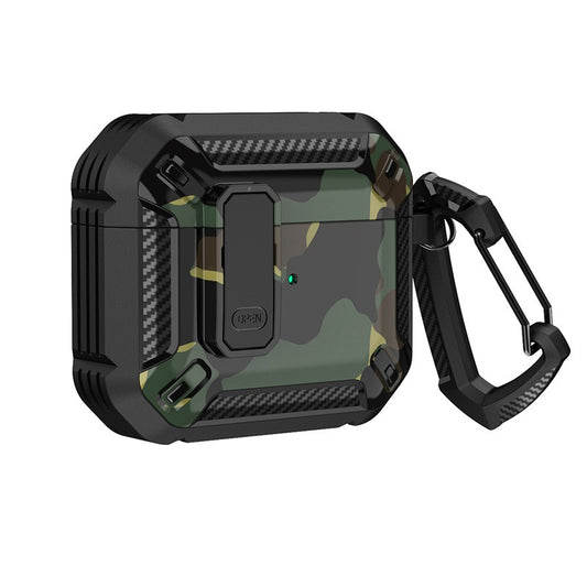 Patterned AirPods Protective Case with Carabiner