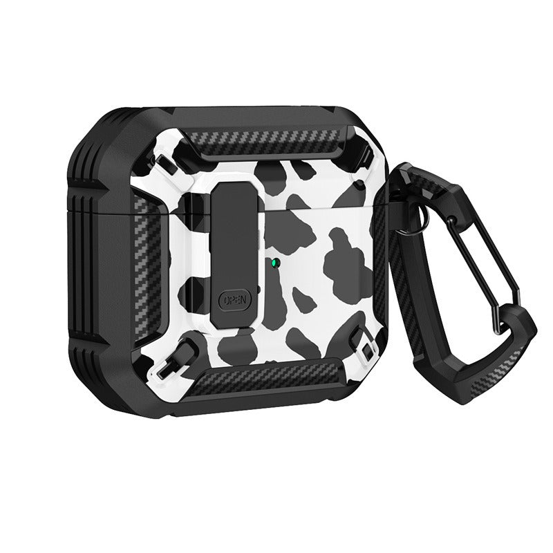 Patterned AirPods Protective Case with Carabiner